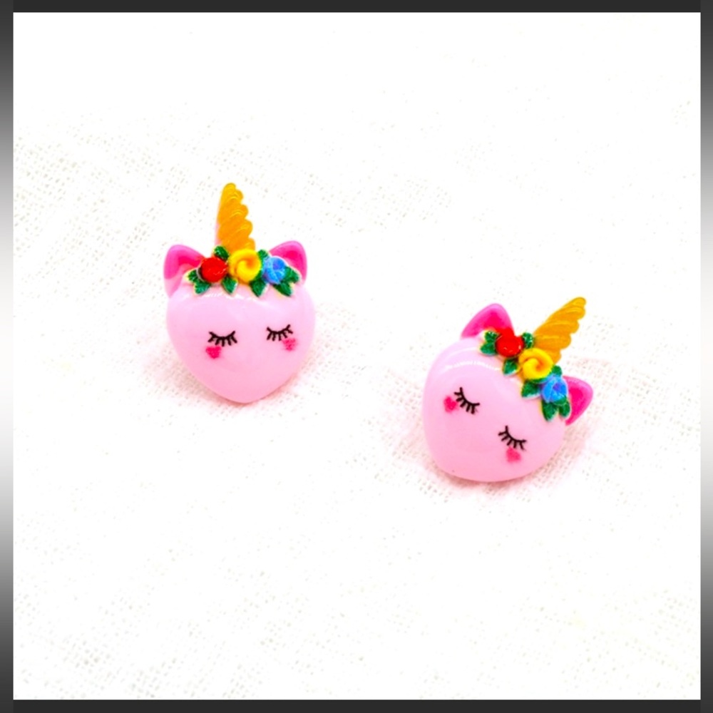 ✨3 for$20✨NWT Unicorn Stud Earrings ✨Hand Crafted ✨Artisan!✨